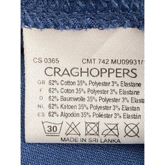 Craghoppers Long Sleeve ¼ Zip Pullover Men’s XXL Blue Insect Shield Stretch UK - Picture 11 of 16